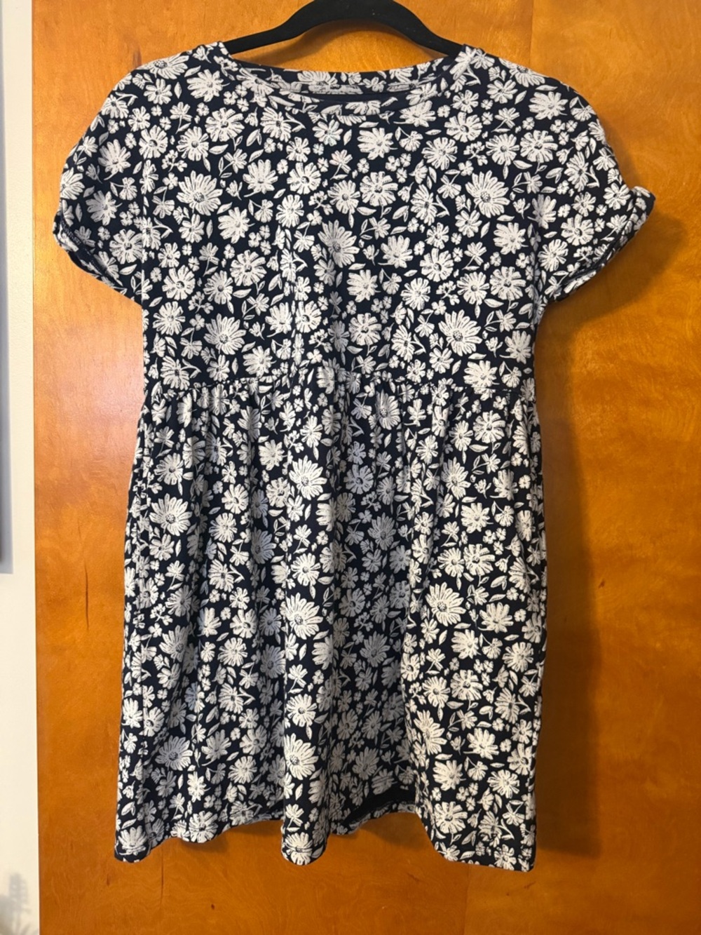 Vineyard Vines Navy and White Floral Girls' Dress